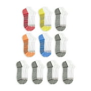 Fruit of the Loom Boys Socks, No Show Zone Cushion 10 Pack Sizes S - L
