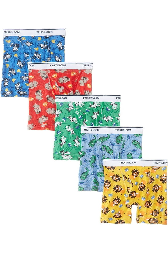 Boys' Toddler Assorted Print & Solid Boxer Briefs 6 Pack