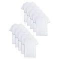 thumbnail image 1 of Fruit of the Loom Boys Undershirts, 10 Pack White Cotton Crew T-Shirts, Husky, 1 of 7