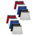 thumbnail image 1 of Fruit of the Loom Boys Underwear, 10 Pack Assorted Boxer Brief Underwear Sizes 6/8 - 18/20 Husky, 1 of 4