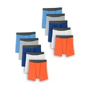 Fruit of the Loom Boys Underwear, 10 Pack Assorted Boxer Brief Underwear Sizes 6/8 - 18/20 Husky