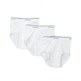thumbnail image 1 of Fruit of the Loom Boys Underwear 3 Pack Briefs (Boys), Small(6-8), White, 1 of 3