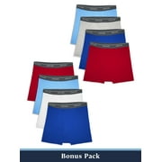 Fruit of the Loom Boys Underwear, 5+3 Bonus Pack Cotton Boxer Brief (Little Boys & Big Boys)