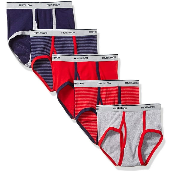 Fruit of the Loom Boys Underwear, 5 Pack Fashion Briefs (Little Boys & Big Boys)