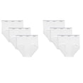 thumbnail image 1 of Fruit of the Loom Boys White 100% Cotton Briefs Kids Underwear, 1 of 2