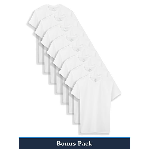 Fruit of the Loom Boys' White Crew Undershirts, 5 3 Bonus Pack