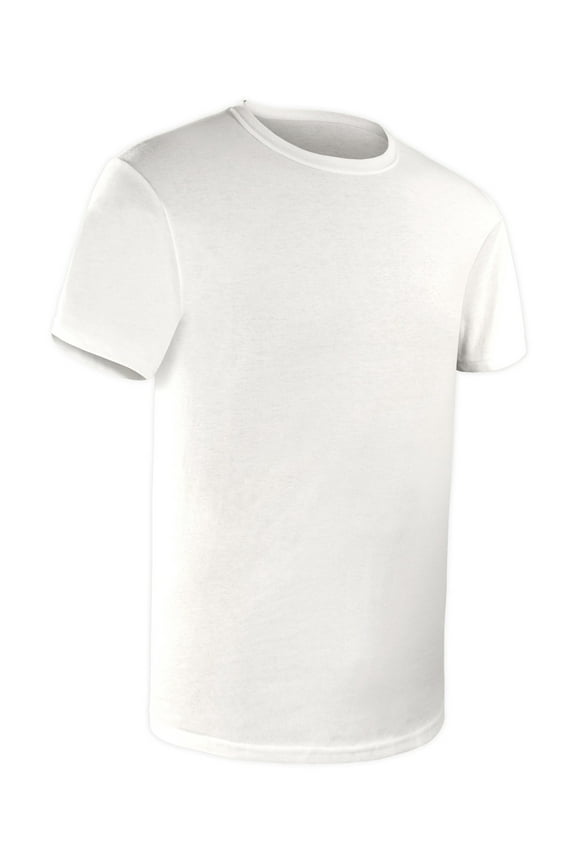 Boys' White Crew Undershirts, 5 Pack