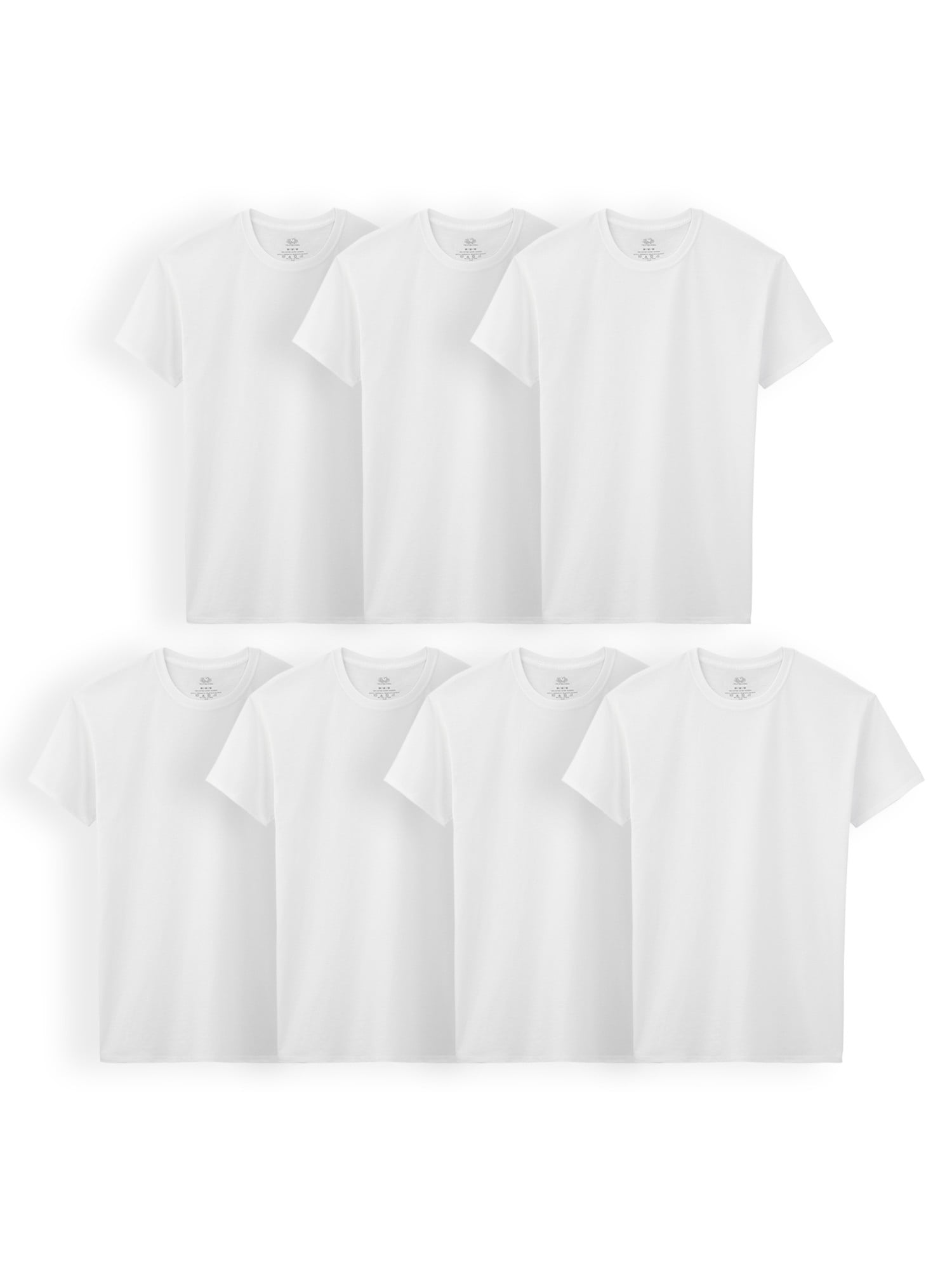 cottonページ Fruit of the Loom Boys' Soft Cotton Crew Undershirts, 7 Pack