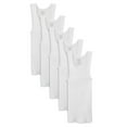 thumbnail image 1 of Fruit of the Loom Boys' White Tank Top Undershirts, 5 Pack, 1 of 6