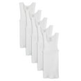 thumbnail image 1 of Fruit of the Loom Boys' White Tank Top Undershirts, 5 Pack, 1 of 4