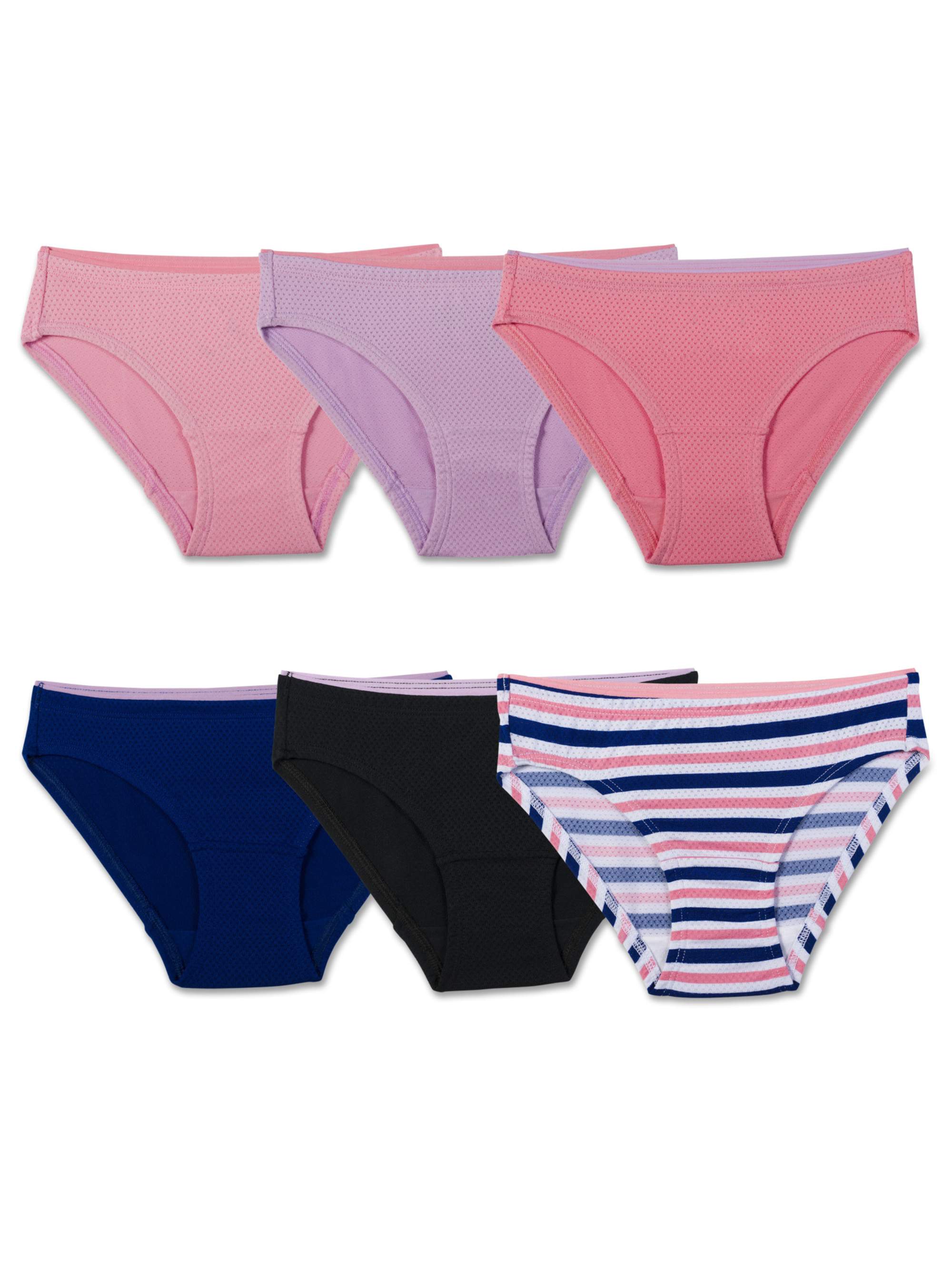 Fruit of the Loom Breathable Assorted Micro-Mesh Bikinis, 6 Pack ...