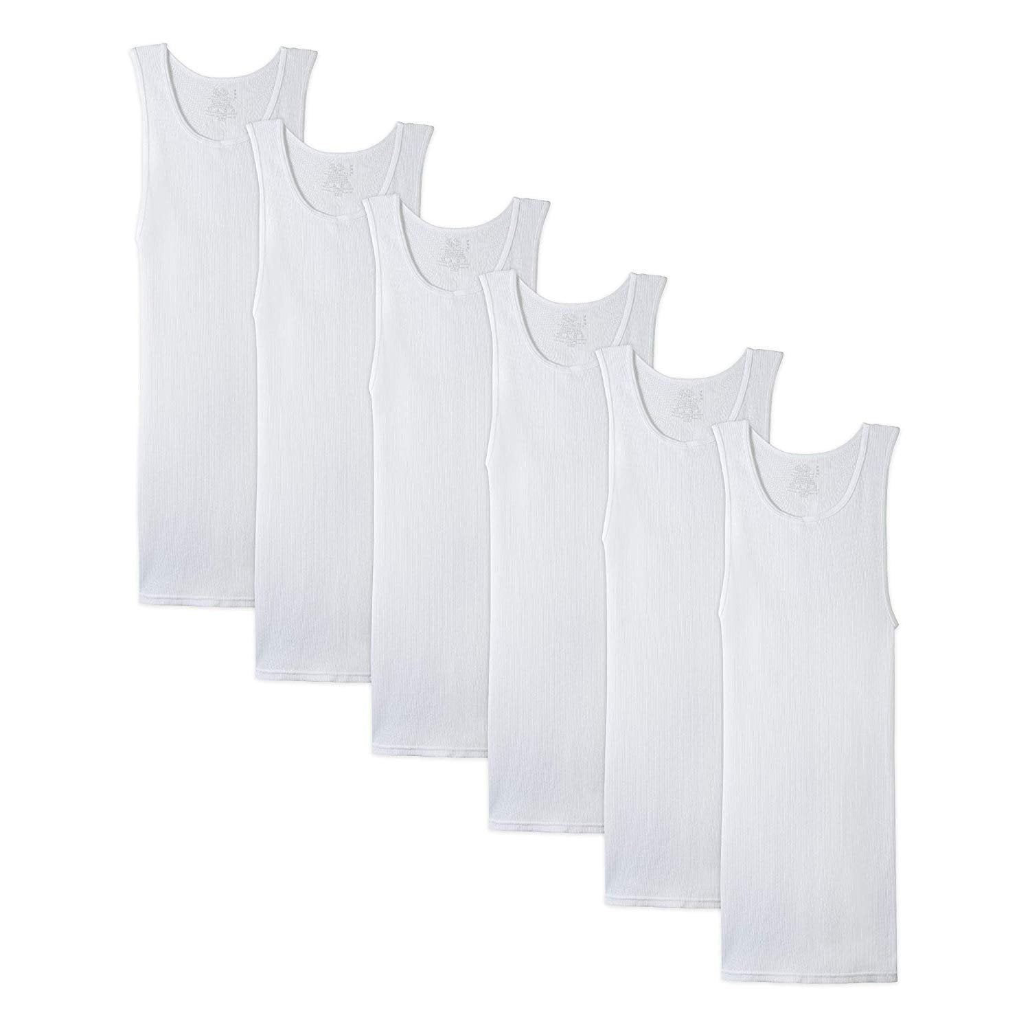 Fruit of the Loom Classic White A-shirts, Large 6 Pack - Walmart.com