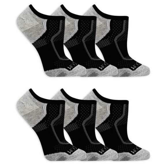 Fruit of the Loom CoolZone Lightweight No-Show Socks for Women, Sizes 4-10 (6-Pack)