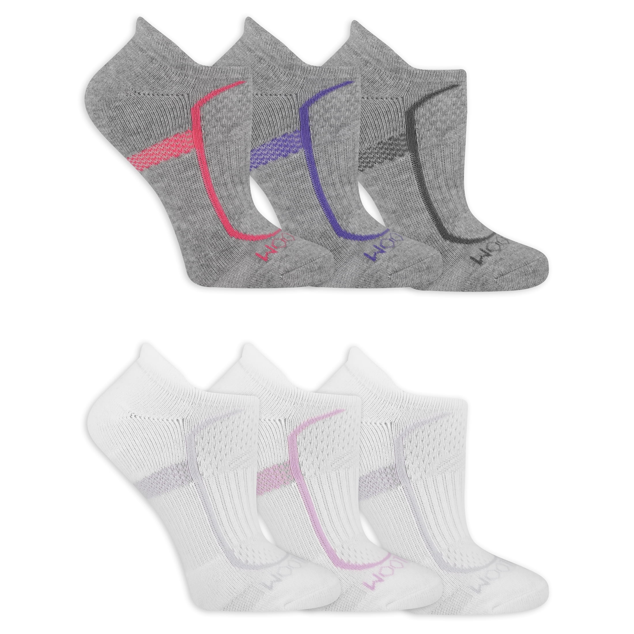 Fruit of the Loom Women's CoolZone Cotton Cushioned No Show