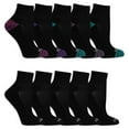 thumbnail image 1 of Fruit of the Loom Cushion Ankle Socks for Women, Sizes 8-12 (10-Pack), 1 of 5