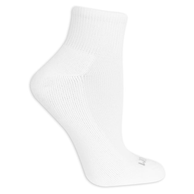 Fruit of the Loom Cushion Ankle Sport Socks for Women, White, Sizes 8 ...