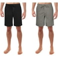 thumbnail image 1 of Fruit of the Loom Drawstring Jersey Knit Sleep Shorts, Size 3XL, Black/Grey (Men's), 1 of 4