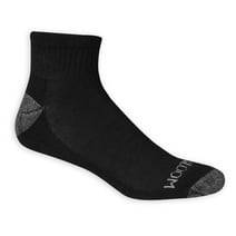 Fruit of the Loom Dual Defense Ankle Sock for Men, Black, Sizes 6-12 (12-Pack)