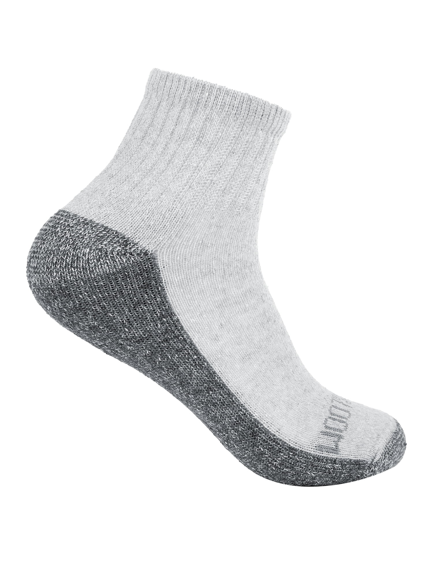 Fruit of the Loom Dual Defense Ankle Socks for Boys, Grey, Sizes 9-2.5 ...