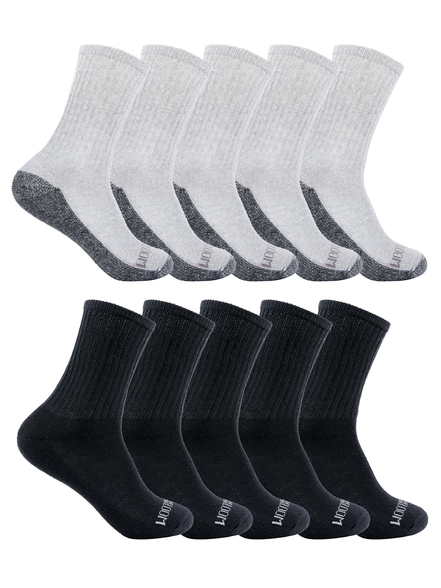 Fruit of the Loom Dual Defense Crew Socks for Boys, Assorted, Sizes 39