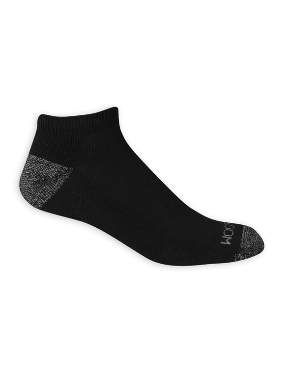 Dual Defense Low-Cut Socks for Men, Black, Sizes 6-12 (12-Pack)