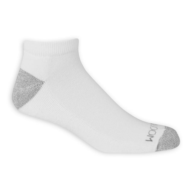 Fruit of the Loom Dual Defense LowCut Socks for Men, White, Sizes 612 (12Pack)