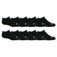 thumbnail image 1 of Fruit of the Loom Dual Defense No-Show Socks for Boys, Black, Sizes 3-9 (10-Pack), 1 of 5