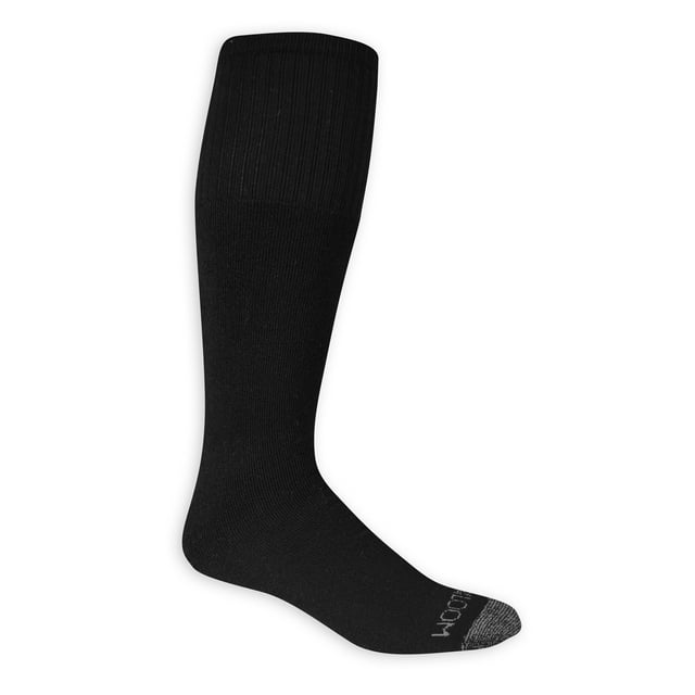 Fruit of the Loom Dual Defense Tube Socks for Men, Black, Sizes 612
