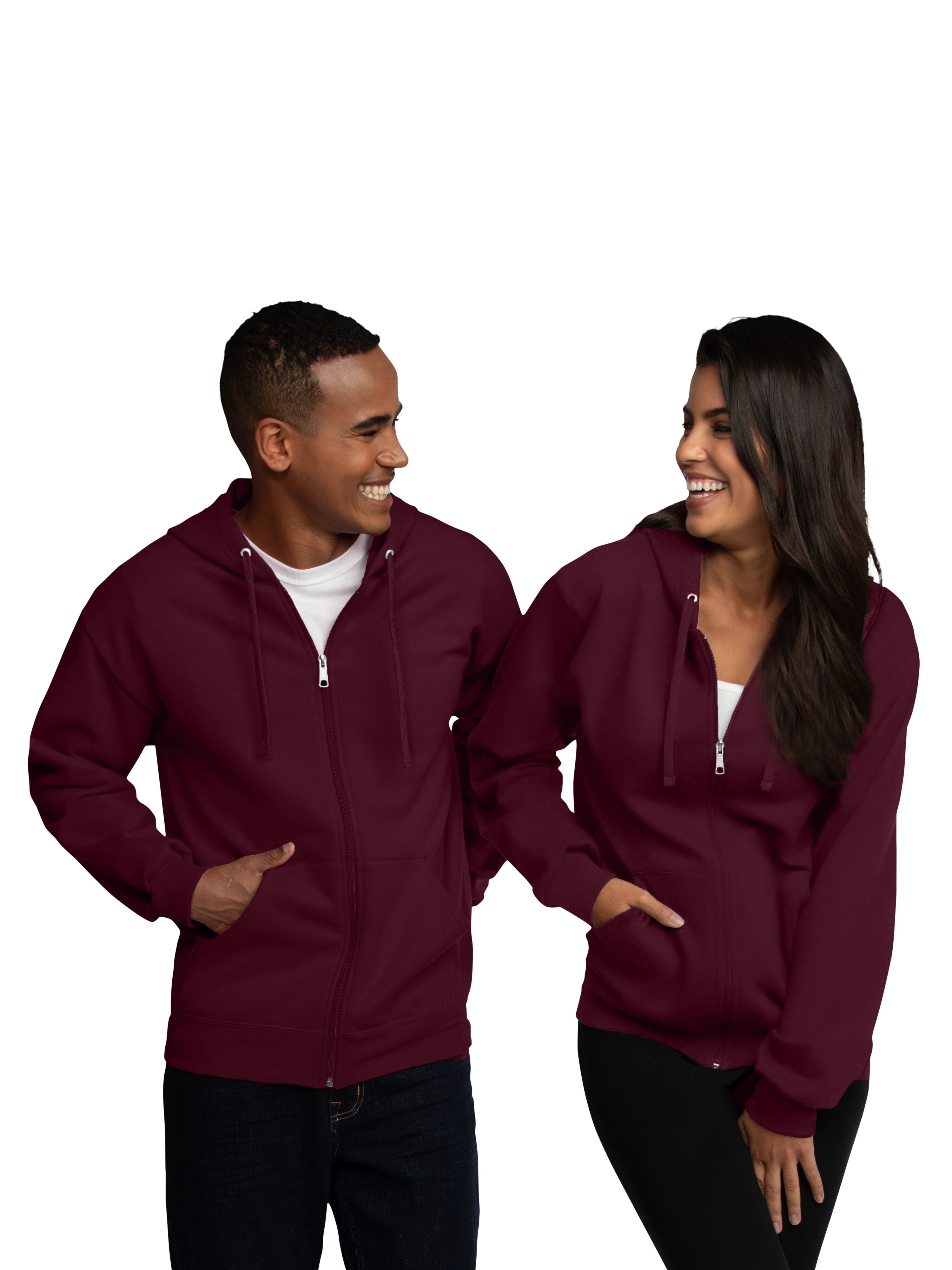 Fruit of the Loom EverSoft Fleece Full Zip Hoodie Jacket, Men's Sizes S