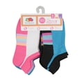 thumbnail image 1 of Fruit of the Loom Girl's Active Flat Knit No Show Tab Socks, 6 Pack, 1 of 5
