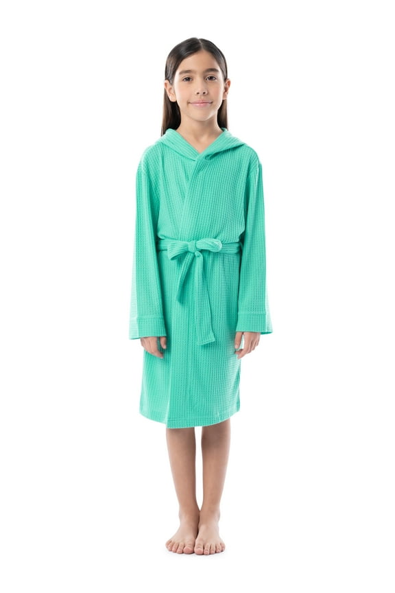 Boy's and Girl's Classic Core Sleep Waffle Robe, Sizes 4/5 -14/16