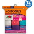 thumbnail image 1 of Fruit of the Loom Girls 100% Cotton Hipster Underwear, 9+3 Bonus Pack Panties (Little Girls & Big Girls), 1 of 5