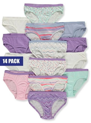 Fruit of the Loom Girls' Cotton Bikini Underwear, 14 Pack 