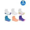 thumbnail image 1 of Fruit of the Loom Girls Ankle Socks 6-Pack, Sizes S-L, 1 of 3