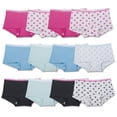 thumbnail image 1 of Fruit of the Loom Girls' Assorted Boyshort Underwear (12 Pack - Heather Assorted, 4), 1 of 3