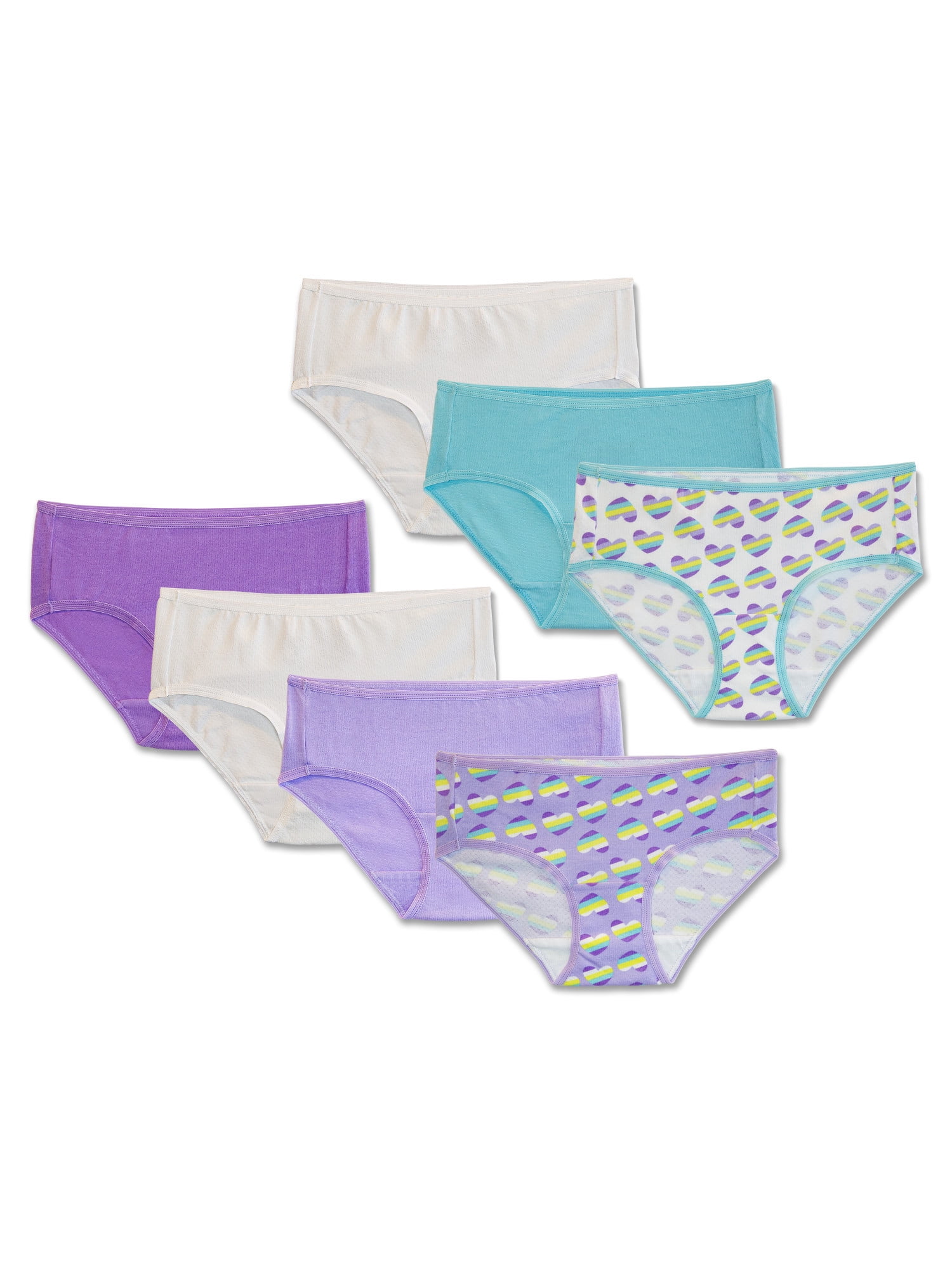 Fruit of the Loom Girls Assorted Color Breathable Hipster Underwear, 7 Pack  Panties (Little Girls & Big Girls) 