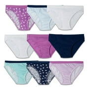 Fruit of the Loom Girls Assorted Cotton Bikini Underwear, 9 Pack Panties (Little Girls & Big Girls)