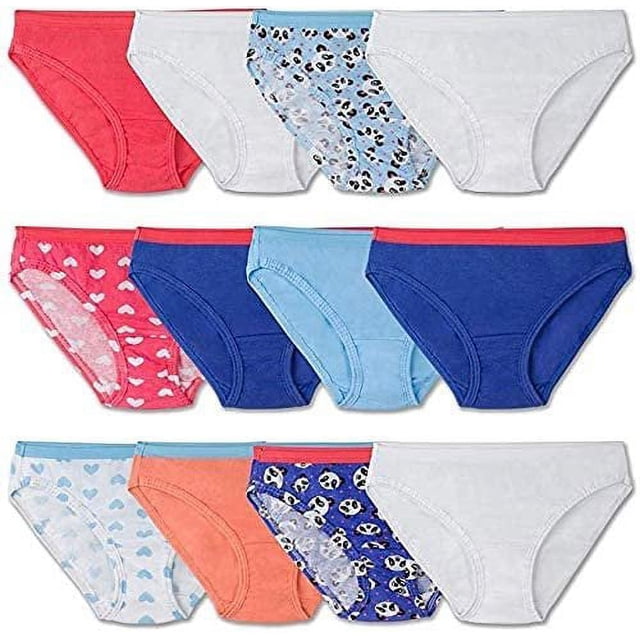 Fruit of the Loom Girls Assorted Cotton Bikinis Multi Pack - Walmart.com