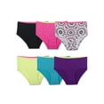 thumbnail image 1 of Fruit of the Loom Girls' Assorted Cotton Brief Underwear, 6 Pack Panties Sizes 4 - 14, 1 of 5