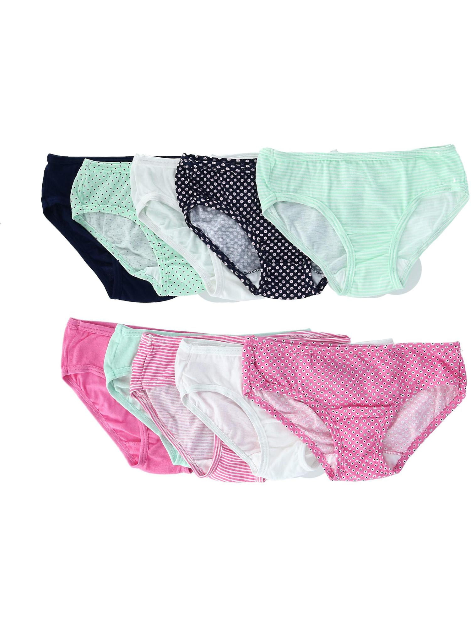 New~ Fruit of the Loom girls underwear 18 pack brief hipster Size 4 6 8 12  14