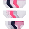 thumbnail image 1 of Fruit of the Loom Girls' Big Tag Free Cotton Brief Underwear Multipacks, Brief-14 Pack-Pink/Stars/Stripes, 12, 1 of 5