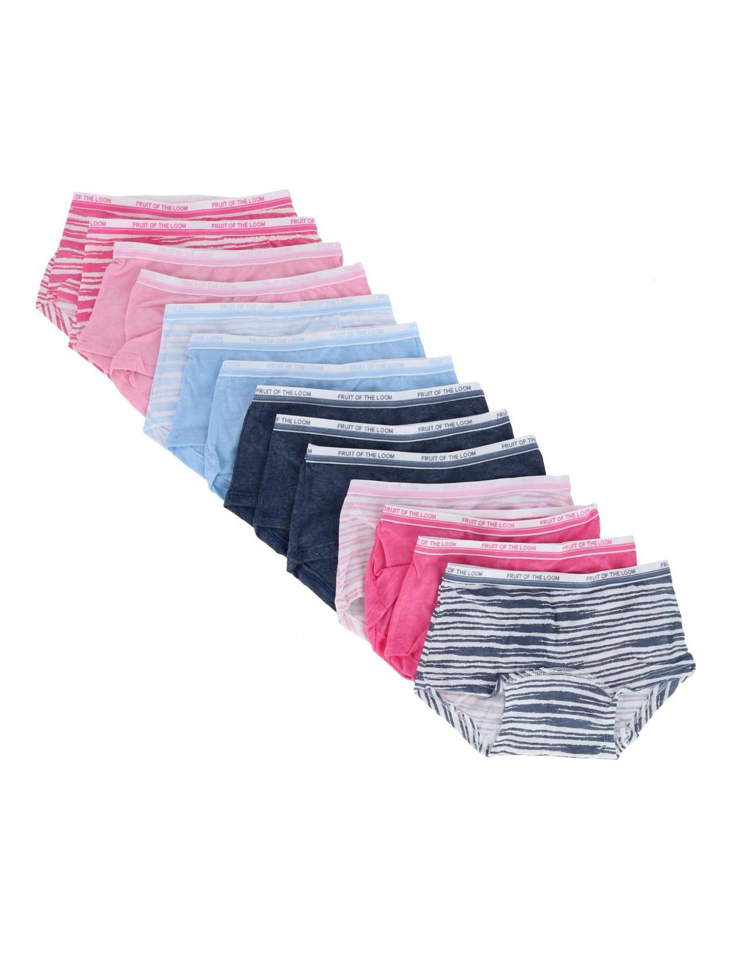 Fruit of the Loom Girls' Boy Short Underwear, 14 Pack 