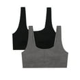 thumbnail image 1 of Fruit of the Loom Girls Bras, 2 Pack Invisible Scoop Neck Bralette Sizes 28 - 38, 1 of 1