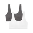thumbnail image 1 of Fruit of the Loom Girls Scoop Bralette 2-Pack, Sizes 30-38, 1 of 1