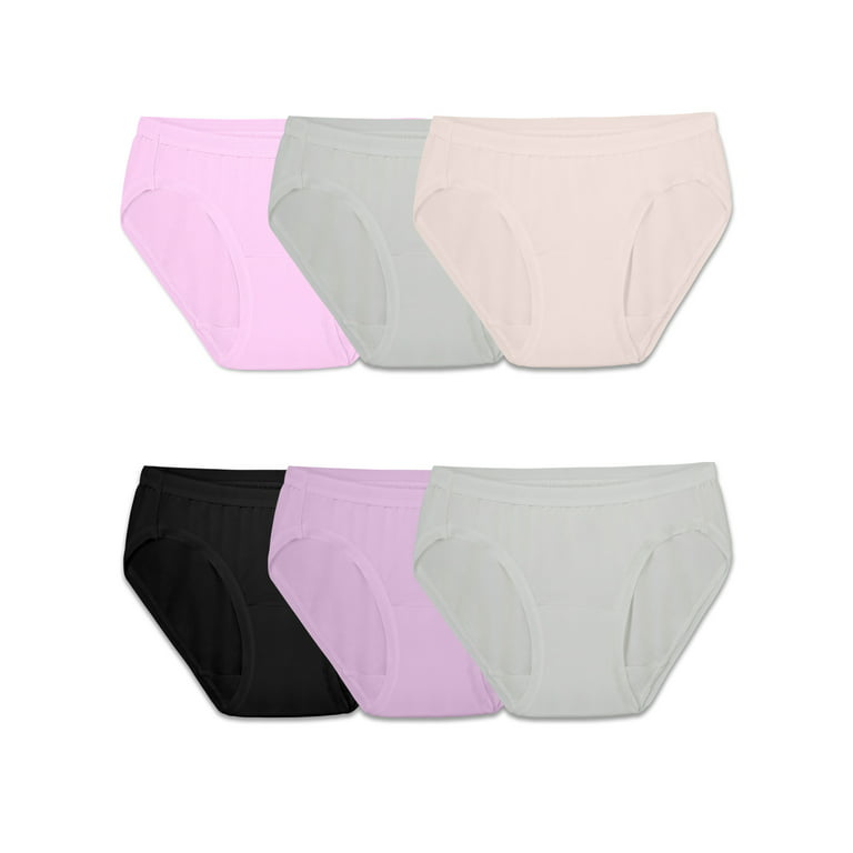 Fruit of the Loom Girls Microfiber Briefs 6 Pack Size 16