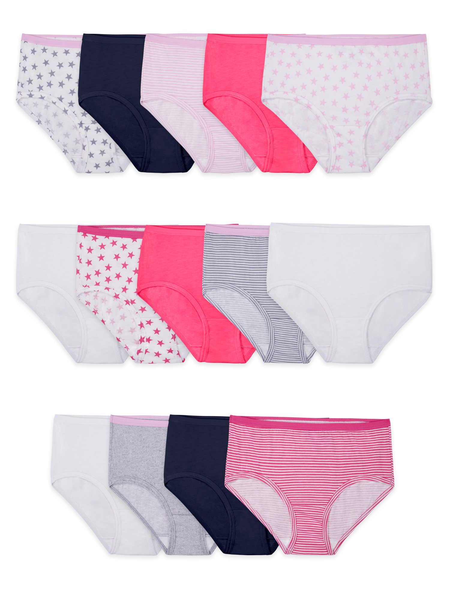 Fruit of the Loom Girls' Cotton Brief Underwear, 14 Pack - image 1 of 13