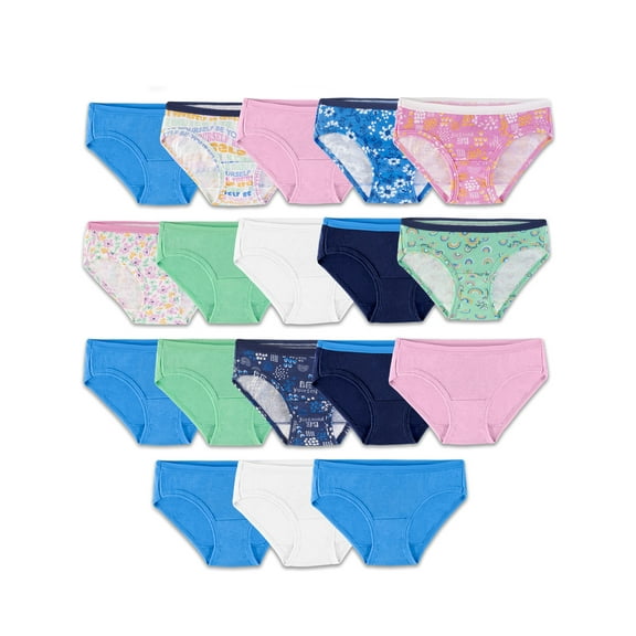 Fruit of the Loom Girls' Cotton Hipster Underwear, 14 4 Bonus Pack