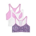 thumbnail image 1 of Fruit of the Loom Girls Cotton Stretch Sports Bra, 3-Pack Sizes 28-40, 1 of 6