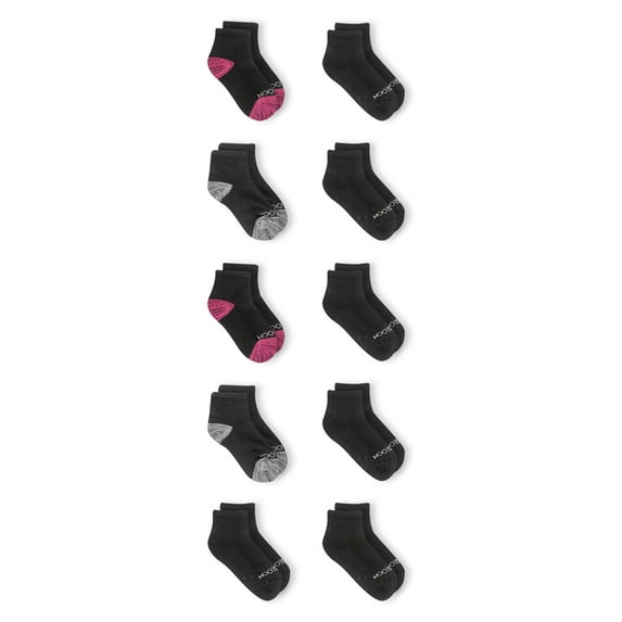 Fruit of the Loom Girls Cushion Ankle Socks, 10-Pack
