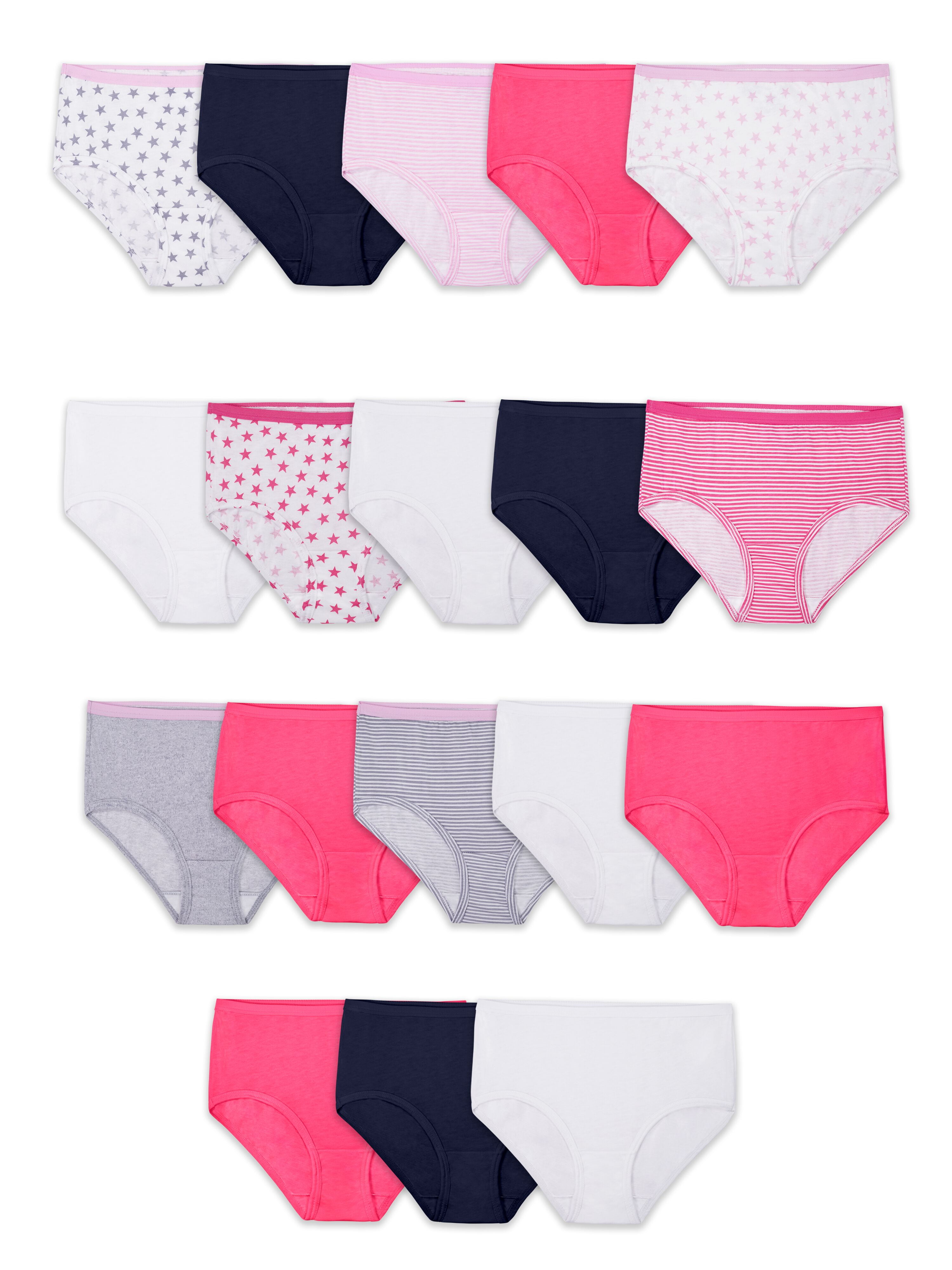 Fruit of the Loom Girls Eversoft Brief Underwear, 14+4 Bonus Pack ...